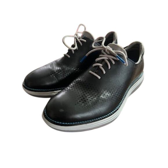 Cole Haan Men\'s sz 8M ØriginalGrand Ultra Laser Oxford Shoes Black main image 8